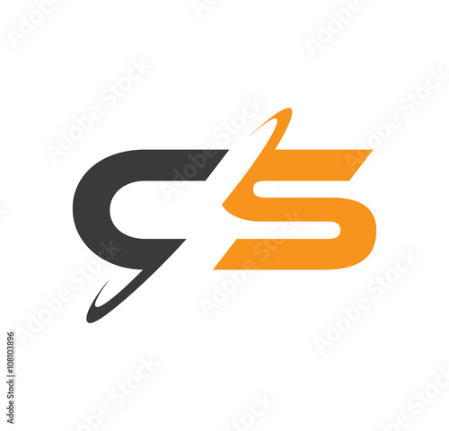 CS initial logo with double swoosh