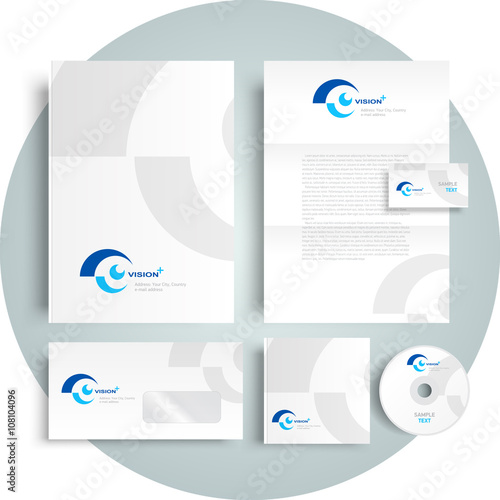 Corporate identity design template vision eye
