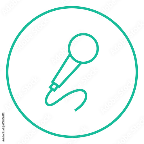 Wallpaper Mural Microphone line icon. Torontodigital.ca