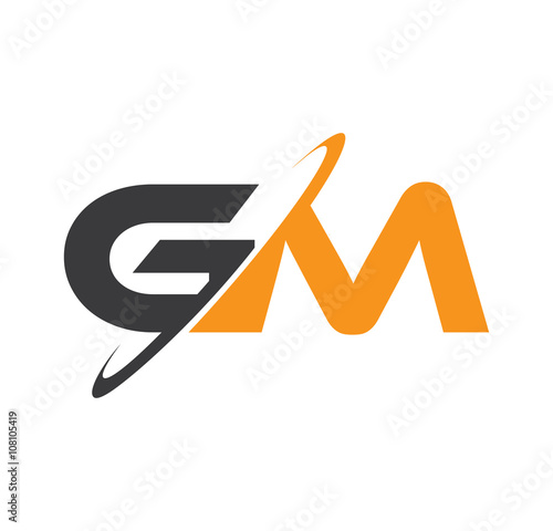 GM initial logo with double swoosh