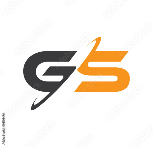 GS initial logo with double swoosh