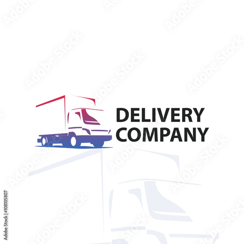 Car repair or delivery service label. Vector logo design template. Concept for automobile repair service, spare parts store.
