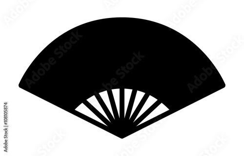 Chinese folding fixed fan flat icon for apps and websites
