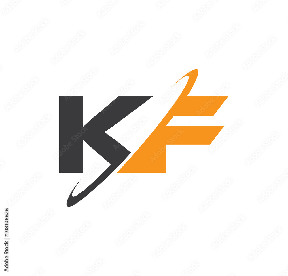KF initial logo with double swoosh KF initial logo with double swoosh