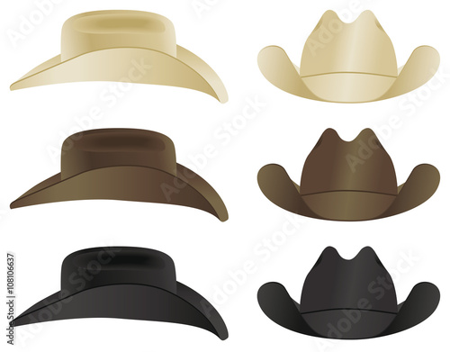 A country and western cowboy hat selection