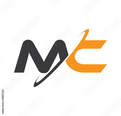 MC initial logo with double swoosh