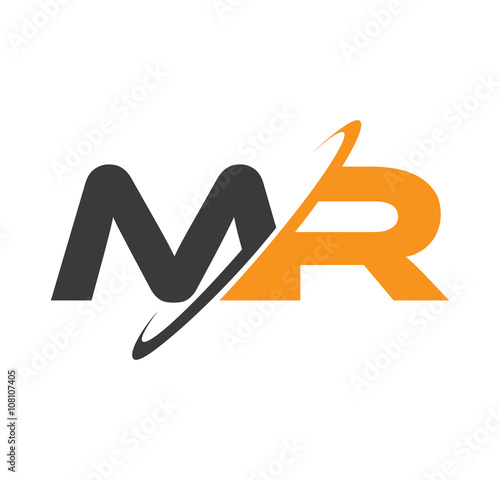 MR initial logo with double swoosh