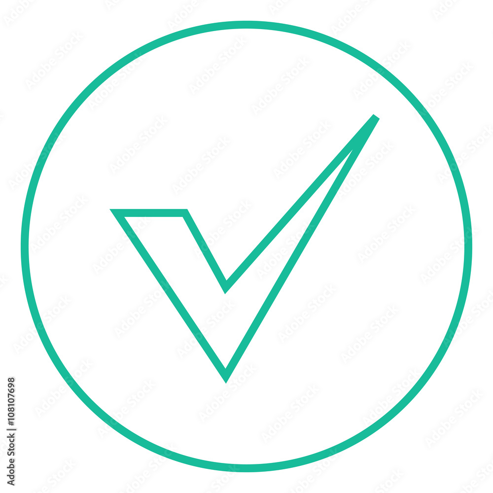 Tick line icon. Tick line icon.