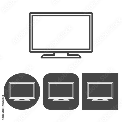 TV Icon - vector icons set