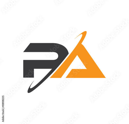 PA initial logo with double swoosh
