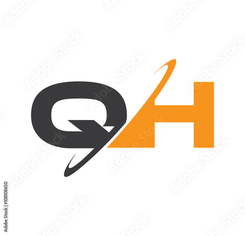 QH initial logo with double swoosh 