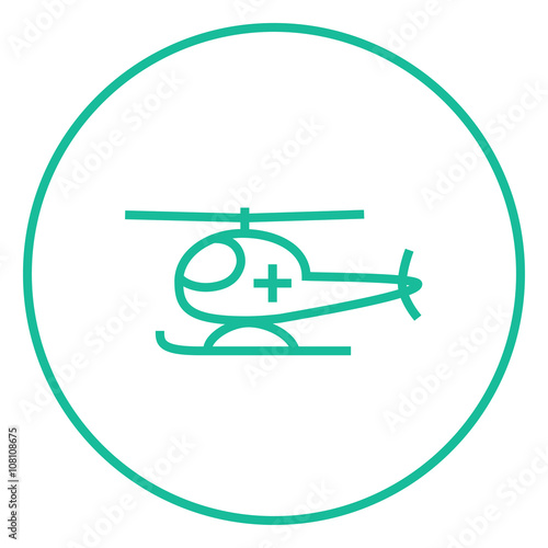 Air ambulance line icon. photo