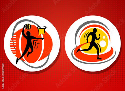 Sport infographic concept design vector basketball and running