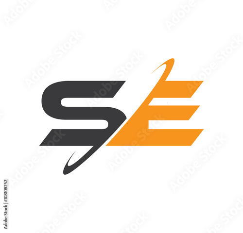 SE initial logo with double swoosh
