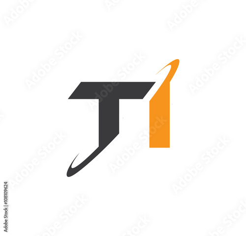 TI initial logo with double swoosh
