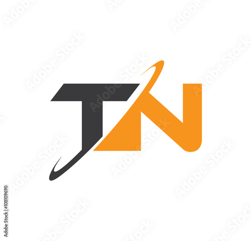 Tableau sur toile TN initial logo with double swoosh