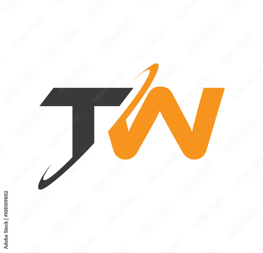 TW initial logo with double swoosh
TW initial logo with double swoosh