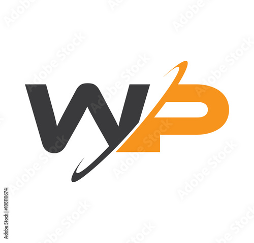 WP initial logo with double swoosh
