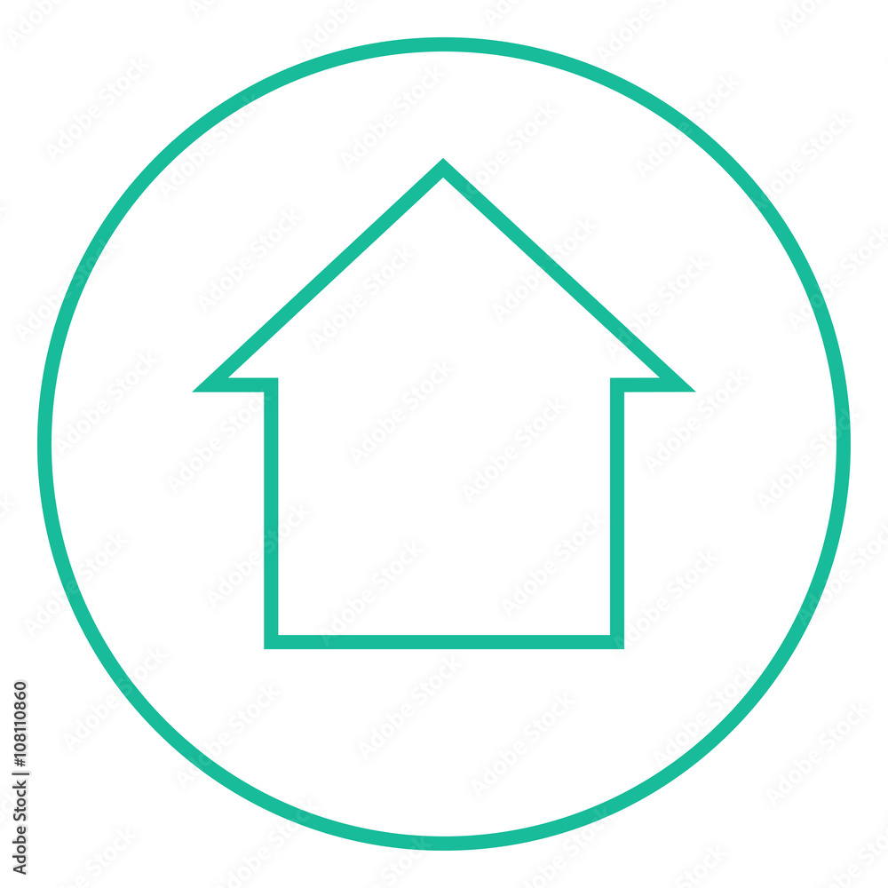 House line icon. House line icon.