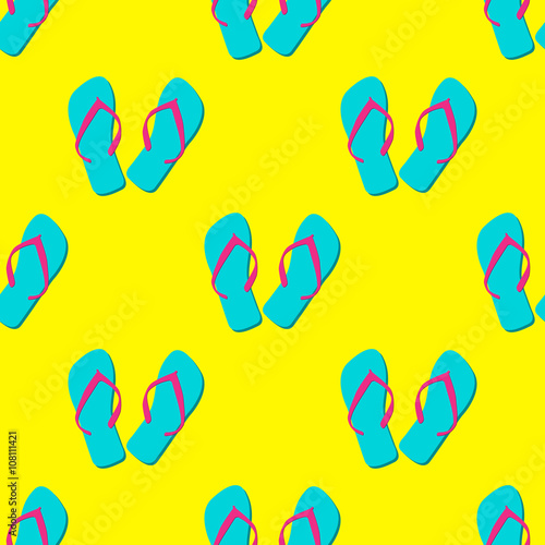 Icono plano patrón con chanclas color #1