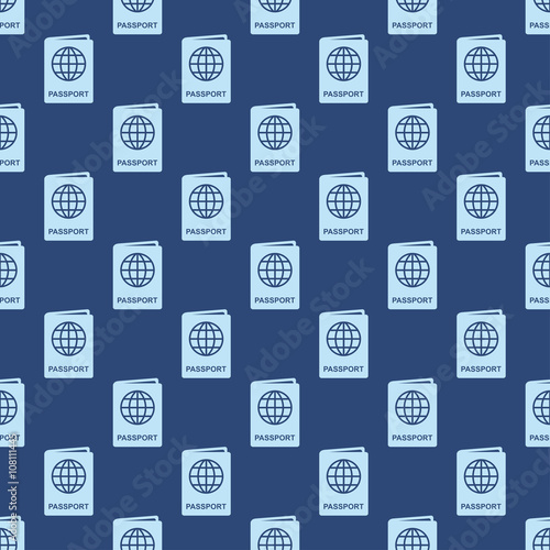Icono plano patron con pasaporte #1