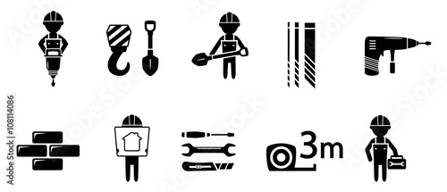 industrial concept icon set