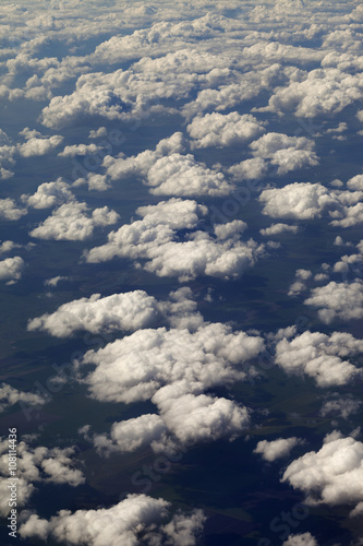 Fototapeta Naklejka Na Ścianę i Meble -  Top view on clouds and fields