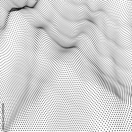 Network Abstract Background. 3d Technology Vector Illustration.