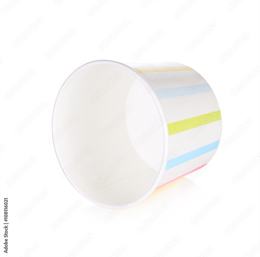 ice cream paper cups on white background ice cream paper cups on white background