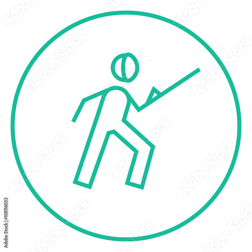 Fencing line icon.