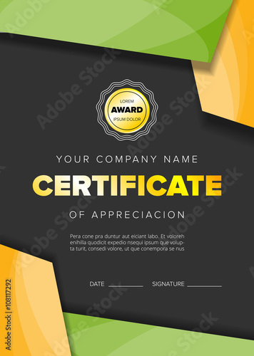 Color certificate design