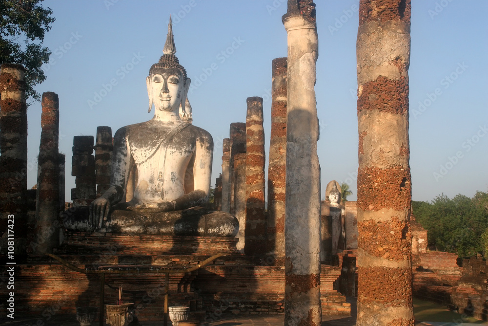 tall Buddha statue historical complex, Sukhothai