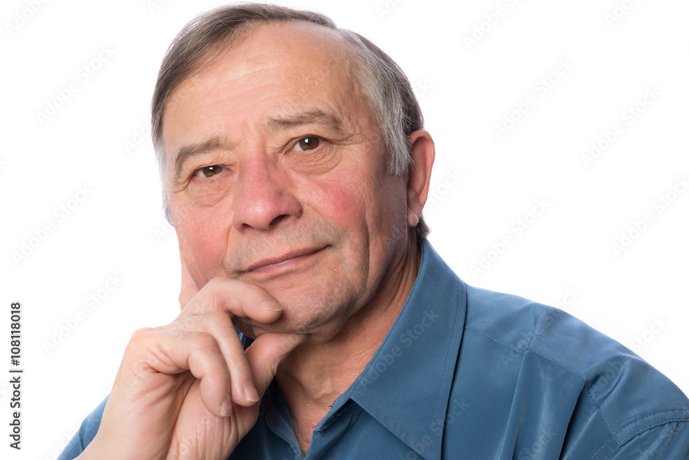 Portrait Of Middle Aged Man Isolated on White Portrait Of Middle Aged Man Isolated on White