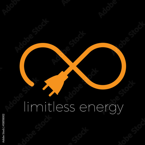 Vector abstract infinite, limitless energy