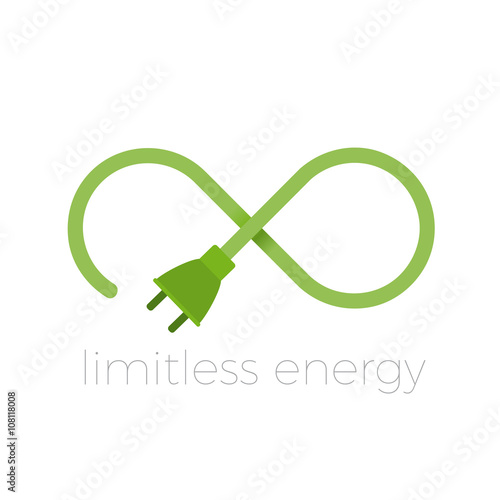 Vector abstract infinite, limitless energy