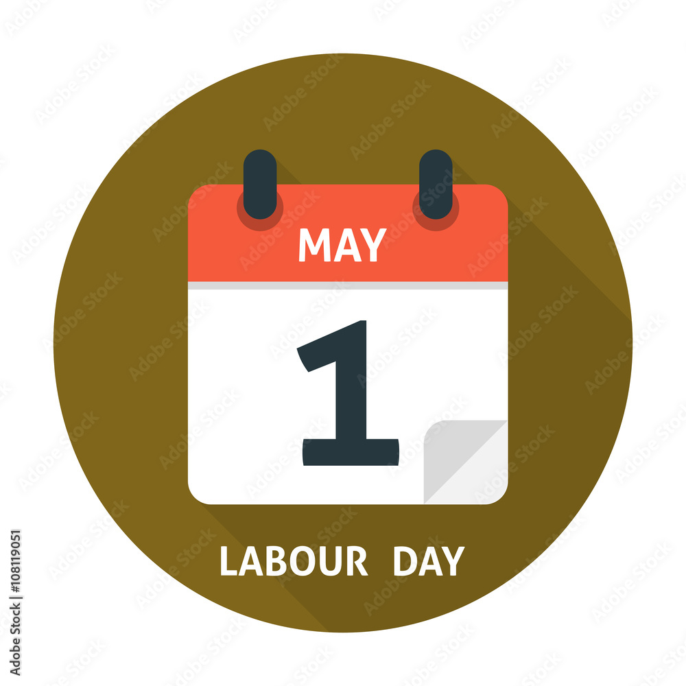 Calendar flat icon May 1 Calendar flat icon May 1