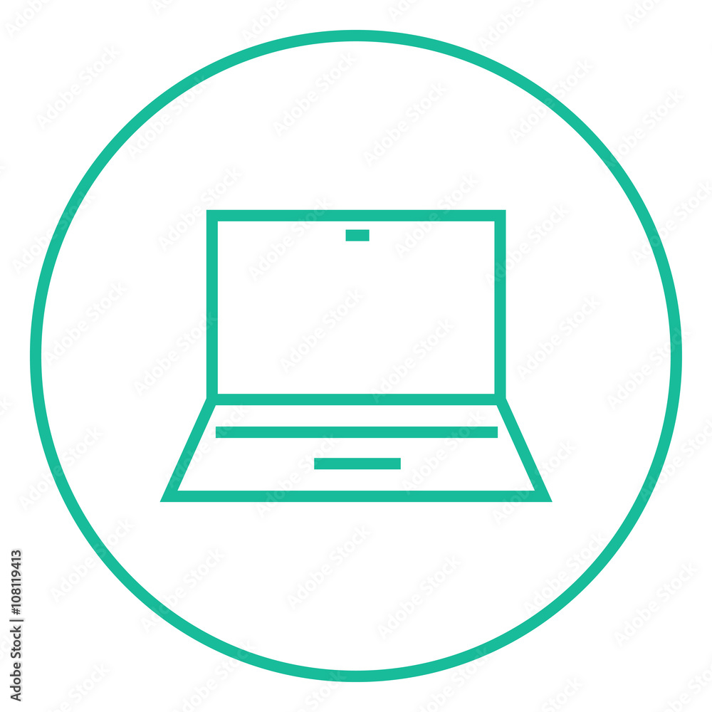 Laptop line icon. Laptop line icon.