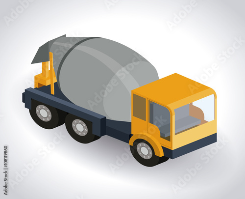 truck isometric design 