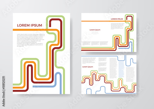 Vector flyer vintage template design. For business brochure or l