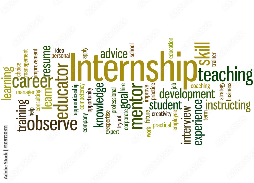 Internship, word cloud concept 5 Internship, word cloud concept 5