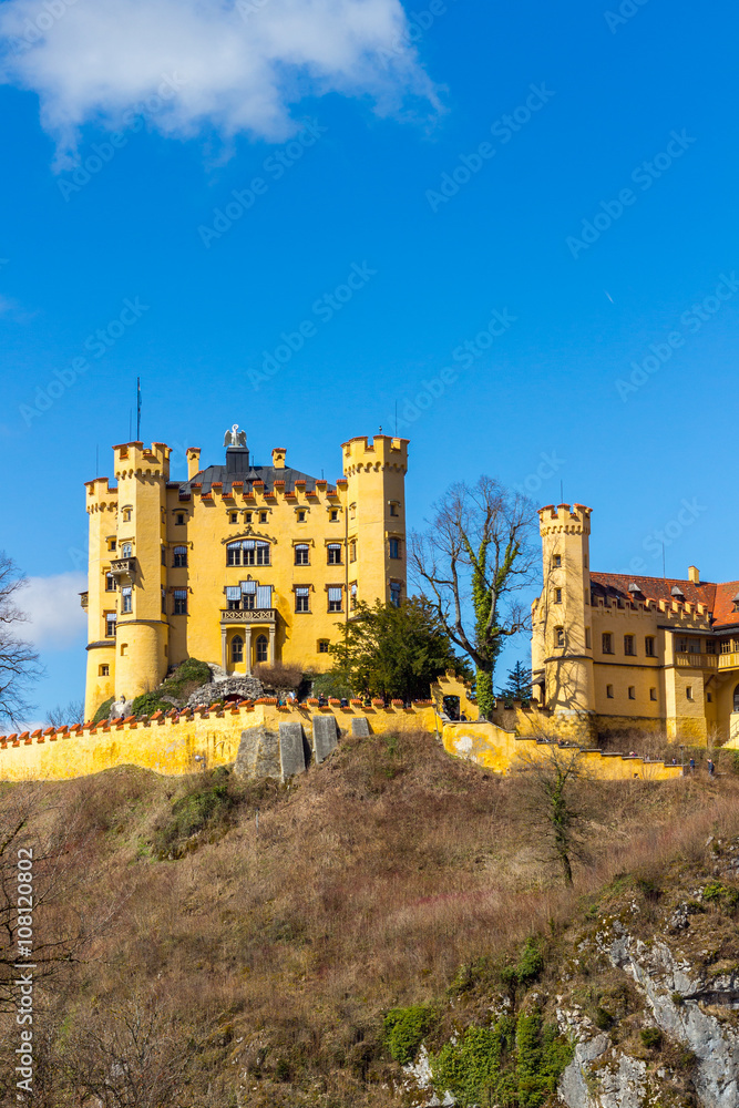 The castle of Hohenschwangau in Germany. Bavaria