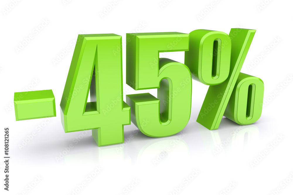 45% discount on a white 45% discount on a white