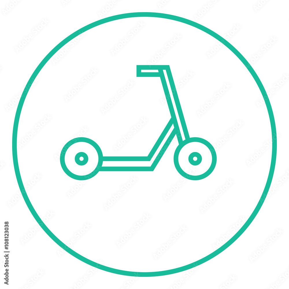 Kick scooter line icon. Kick scooter line icon.