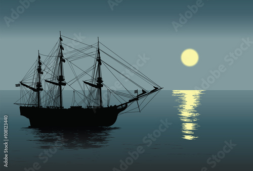 Old sailing ship