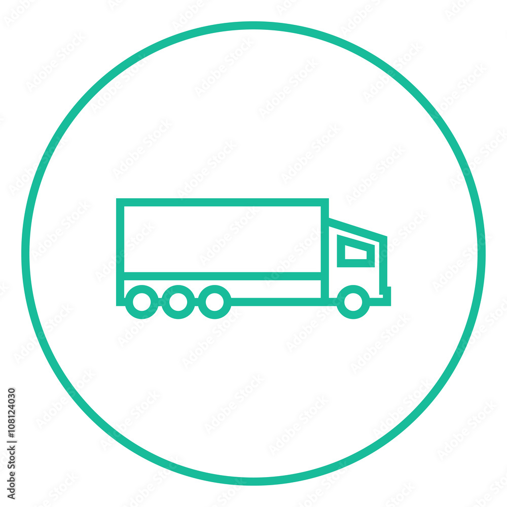 Delivery truck line icon. Delivery truck line icon.