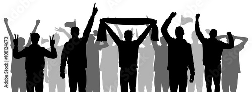Fußball Fans jubel Fußball WM EM Silhouette schwarz