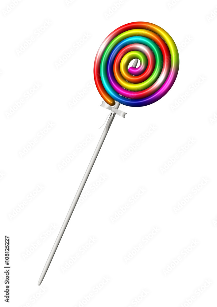 3D Illustration Lollipop on White 3D Illustration Lollipop on White