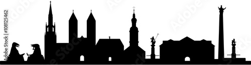 Offenburg skyline // Vektor //schwarz