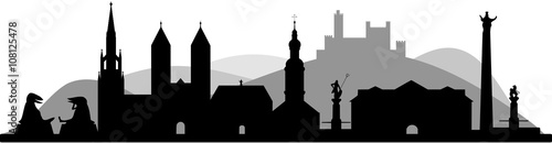 Offenburg skyline // Vektor 