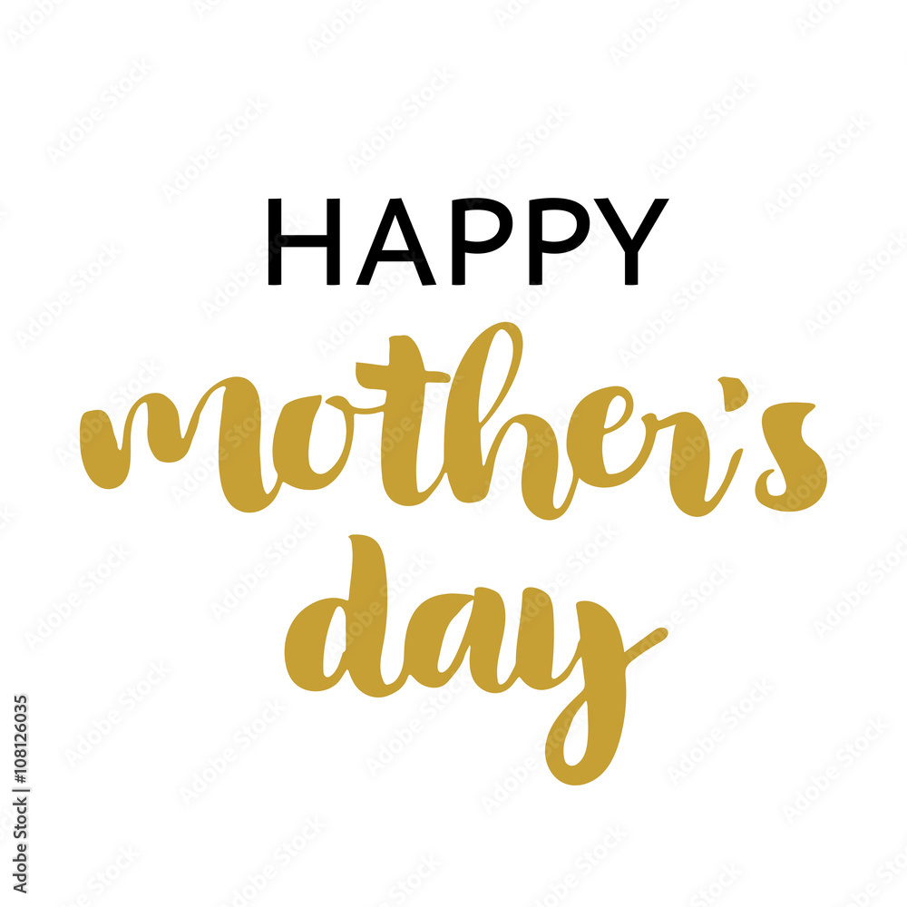 Obraz premium Happy mother's day typography card.
